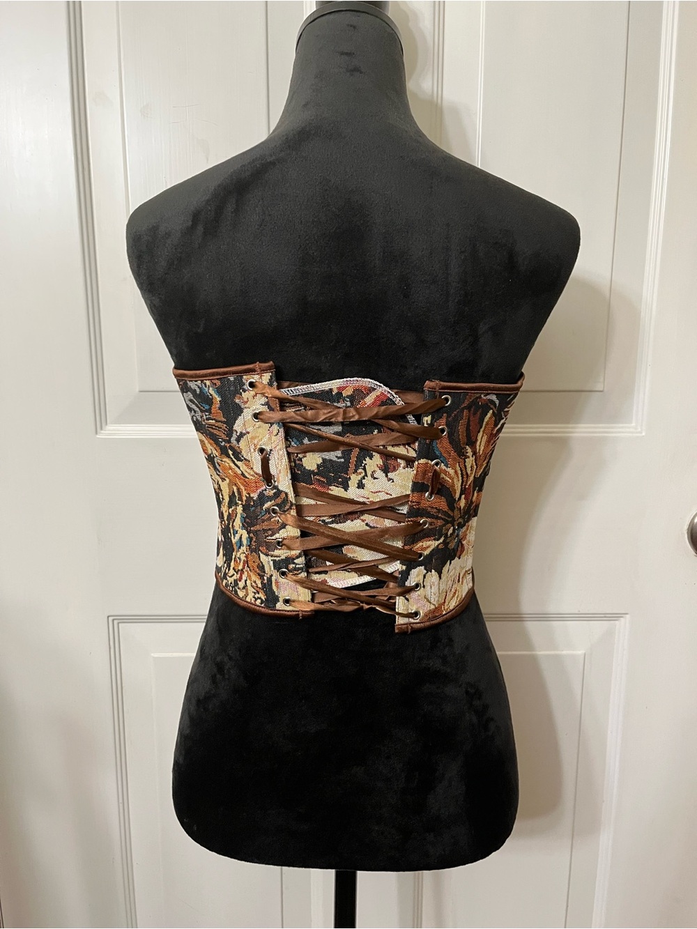Floral Tapestry Sweetheart Corset Top - Multi Sz S,Whimsigoth, Renaissance - Picture 2 of 6